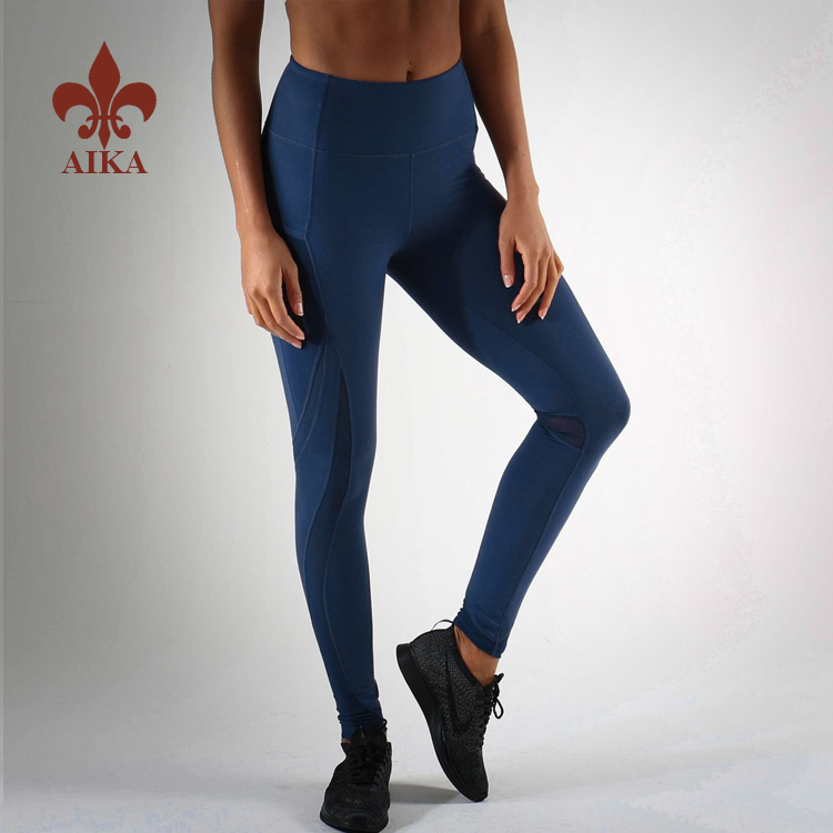 Wholesale Seamless Leggings -
High quality 88% polyester 12% spandex custom quick dry women leggings fitness yoga wear – AIKA detail pictures
