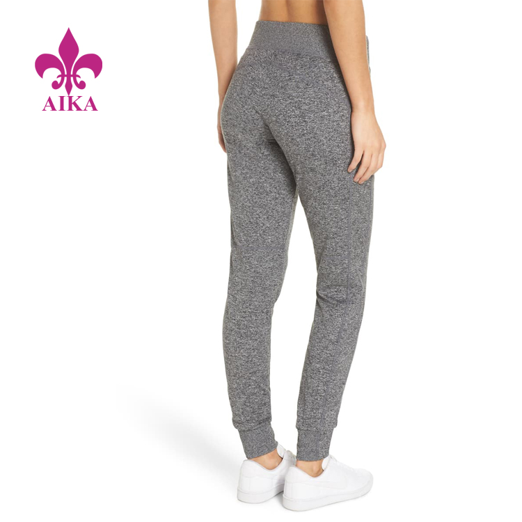 Best Price on Casual Wear Manufacturer -
Wholesale Custom Side Zip Pockets Ultrasoft Sports Running Jogger Pants for Women – AIKA detail pictures