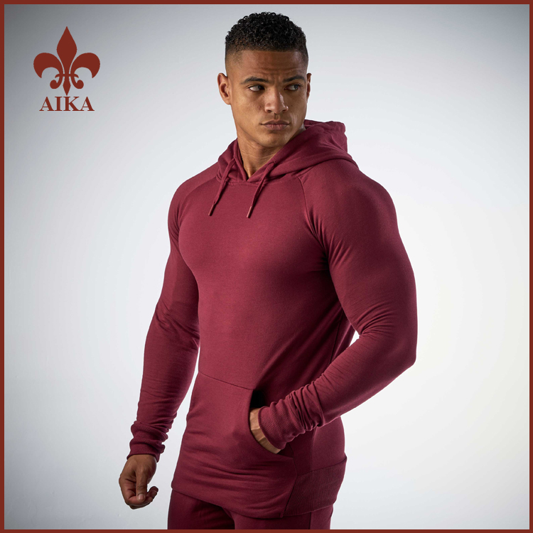 Newly Arrival Long Pants -
High quality cheap blank hoodies tracksuits custom slim fit sports style mens jumpers – AIKA detail pictures