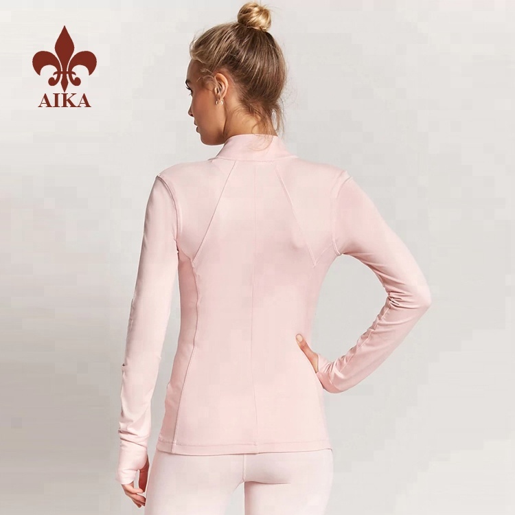 Rapid Delivery for Oem T Shirts -
2019 Wholesale OEM Design Nylon spandex plain flatlock sports Jackets for women – AIKA detail pictures