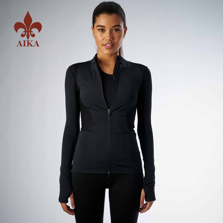 High quality custom polyester spandex sexy women black fitness yoga wear