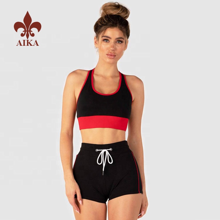 Best Price on Plain Tracksuits -
High quality Custom wholesale polyester spandex ladies workout fitness wear sport – AIKA detail pictures