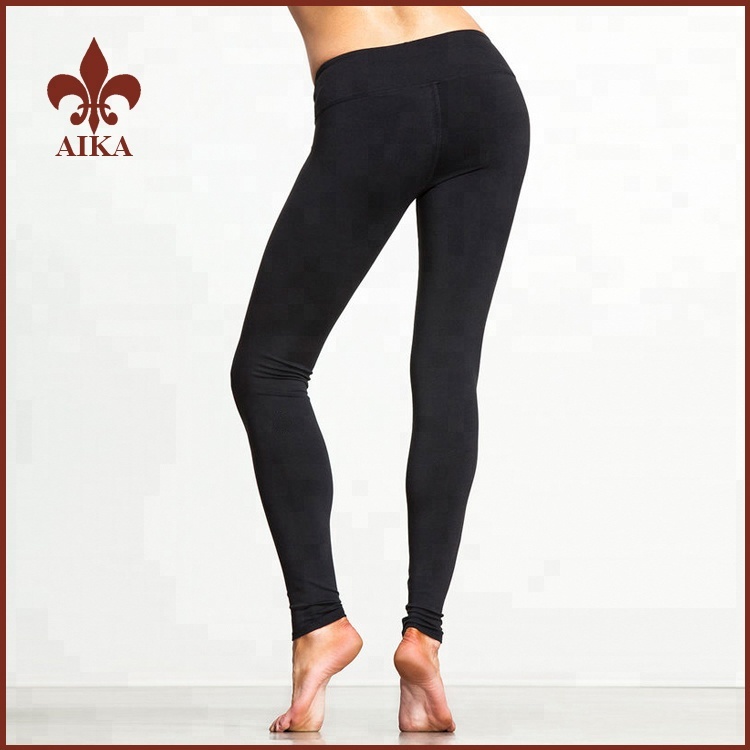 Leading Manufacturer for Custom Singlets -
2019 customized yoga wear wholesale black fitness yoga leggings for women – AIKA detail pictures