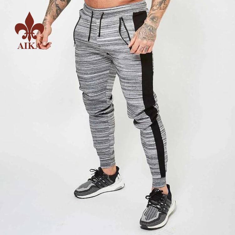 Factory source Adults Suit Wear -
 Wholesale custom print mens athletic fitness skinny cargo tapered joggers with zippers – AIKA