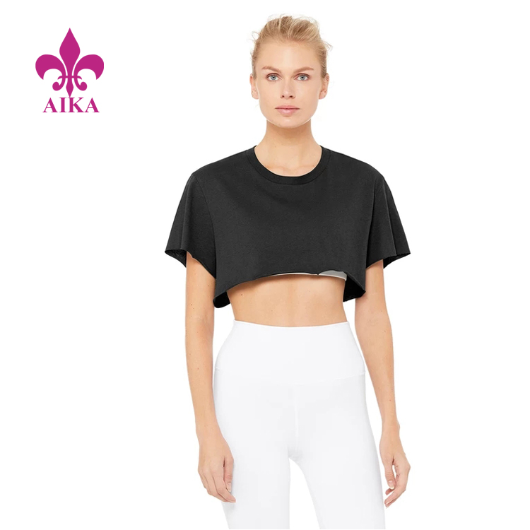 High Quality Custom Sexy Beauty Cropped Short Sleeve Women T-shirts Wholesale