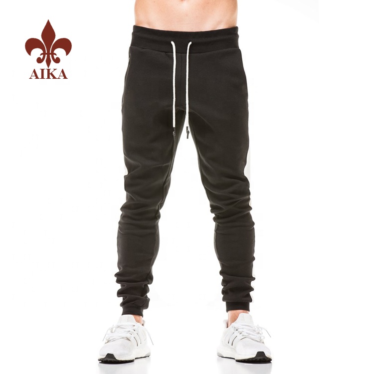 2019 China New Design Compression Pants -
High quality Wholesale custom fashion cotton sports black slim fit mens gym joggers – AIKA detail pictures