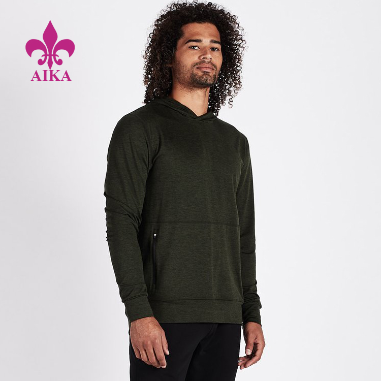 High Quality for Top For Man -
Good price wholesale men’s hooded pullover casual fit with zip-up pocket sportswear hoodies – AIKA detail pictures