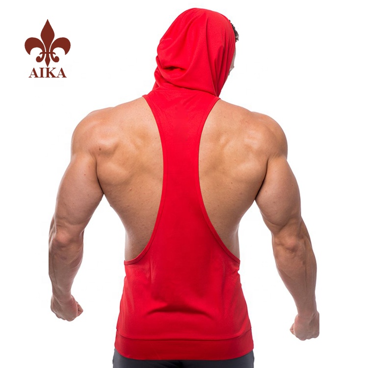 Factory Supply Men Plain Shirt -
Newest blank sleeveless crop hoodies custom men body fit running sports wear – AIKA detail pictures