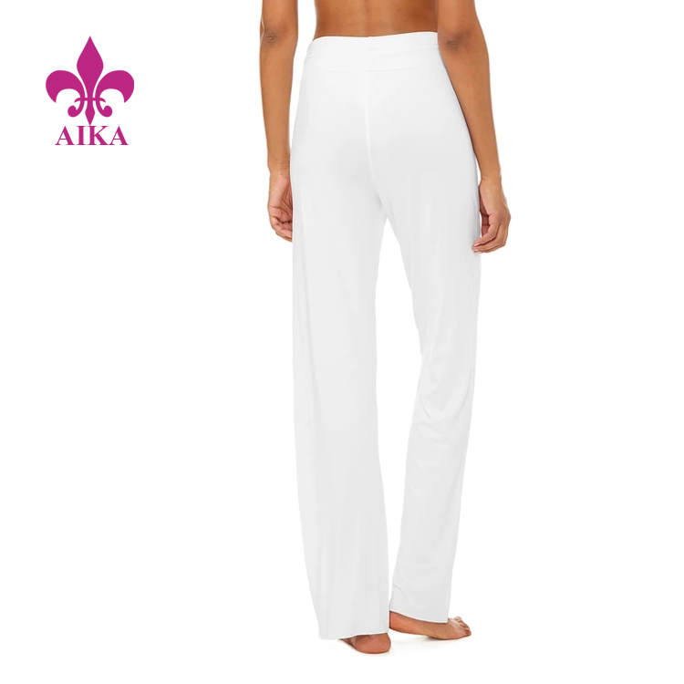 Excellent quality Seamless Yoga Wear -
On-trend Custom Wide-leg High-waist Easy Cinch Pant Women Gym Workout Pants – AIKA detail pictures