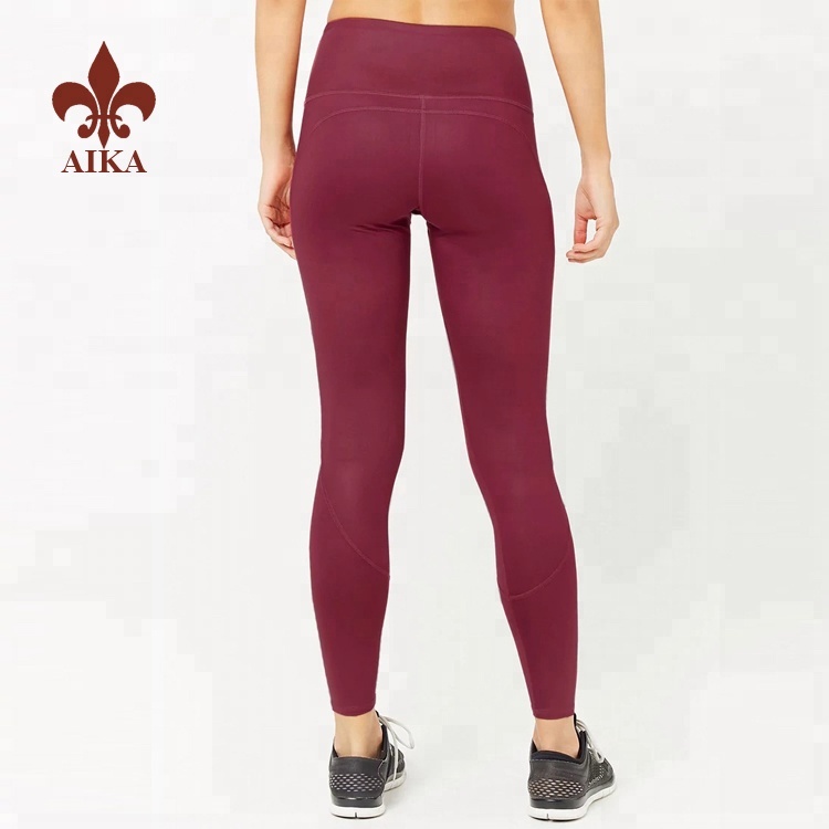OEM manufacturer Yoga Clothes Manufacuturer -
2019 Custom High waist sexy womens skin tight gym yoga leggings with phone pockets – AIKA detail pictures