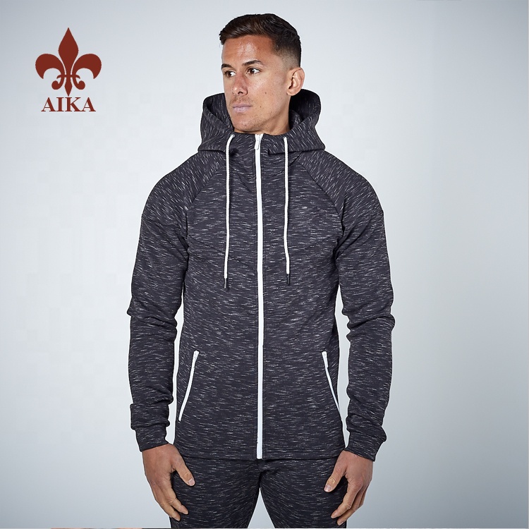 Cheap PriceList for Gym Wear For Men -
OEM good quality Sportswear wholesale custom polyester spandex zipper-up men plain hoodies – AIKA detail pictures