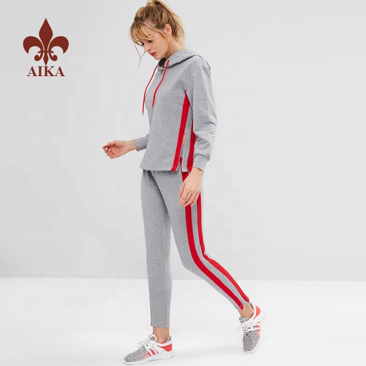 wholesale sportswear custom high quality cotton polyester women blank hoodie