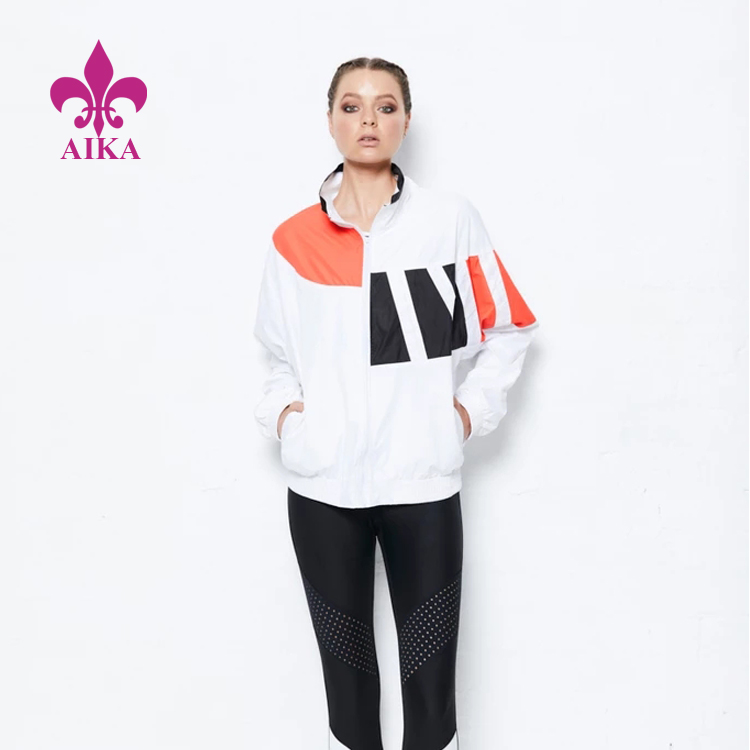 Women Sports Wear Stylish Lightweight Oversized Fit Bomber Jacket Windbreaker Jacket