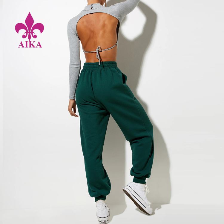 Best Price on Yoga Wear -
China Sport Wear Breathable Custom Track Pants Cotton Fitness Joggers for Women – AIKA detail pictures