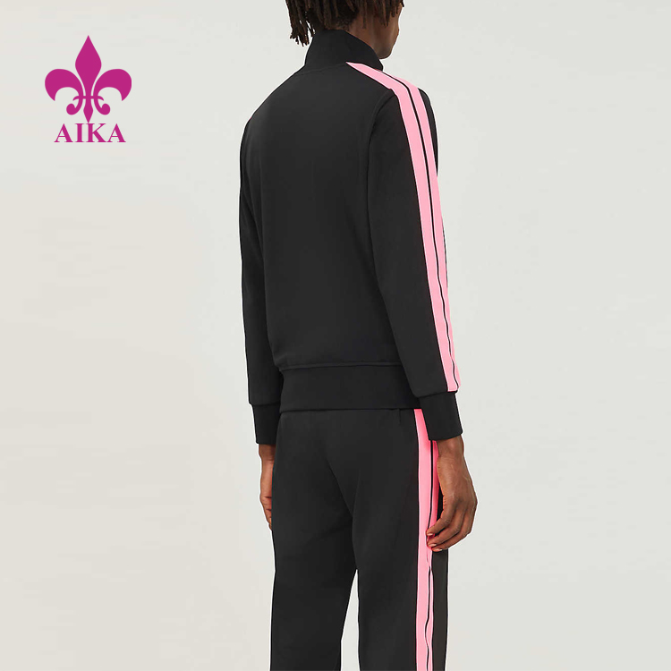 High Quality Men Singlets -
Autumn New Fashion Design Funnel Neck Flash Fluorescent Stripes Men Sports Jersey Jacket – AIKA detail pictures