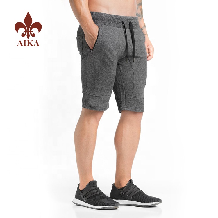 Discountable price Sports Gym Wear -
 High quality Wholesale cotton polyester knitted fabric custom fitness men's running gym shorts – AIKA