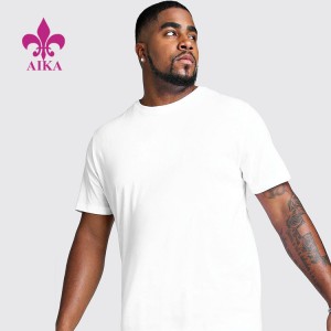 Europe style for Sportwear -
 Wholesale Custom Cotton Printing Muscle Fit Running Workout Sport Gym T-Shirt For Man – AIKA