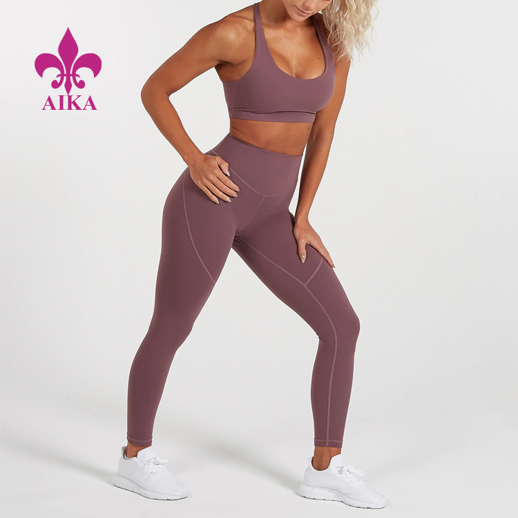 High definition Custom Gym Wear -
Nylon Spandex High Waist Fashion Tights Design Fitness Yoga Wear Women Sports Leggings – AIKA detail pictures