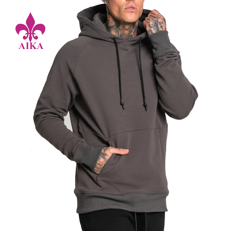 Reasonable price for Sportwear -
Compression Gym Wear Fitness Tracksuit Hoodies Custom Athletic Pullover For Mens – AIKA detail pictures