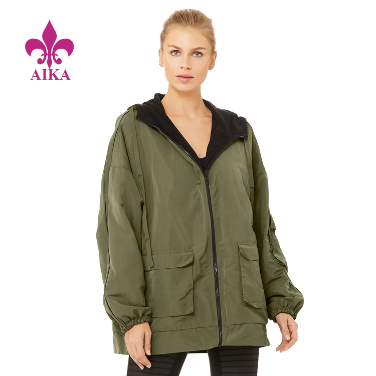 Cheap price Underwear For Women -
 Woman Active Wear Fashion Design Soft Fleece Reversible Legion Jacket Sports Jacket – AIKA