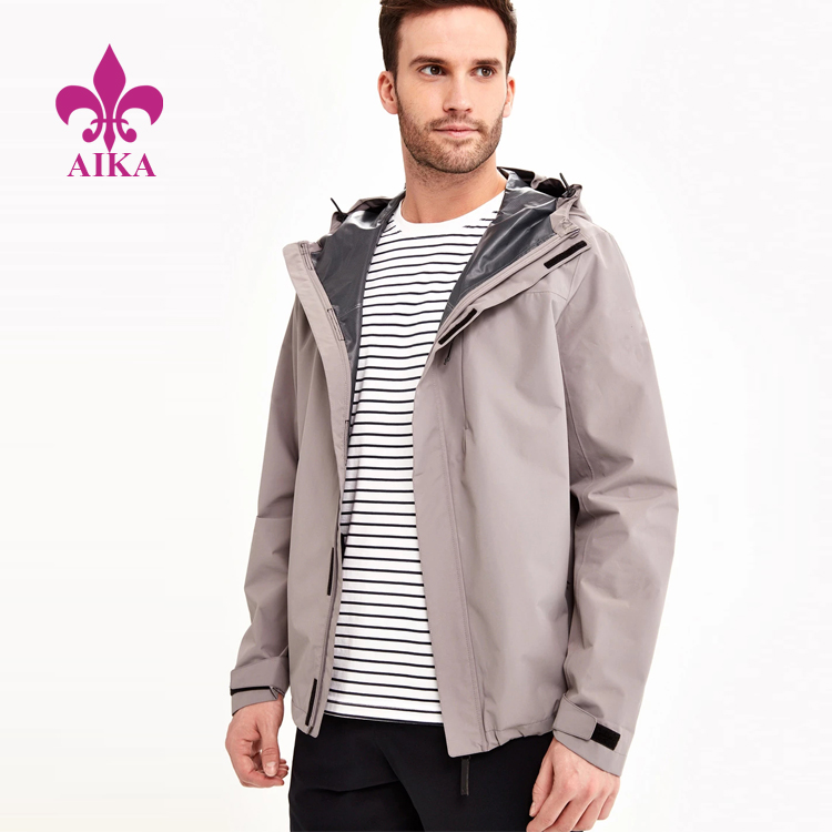 Short Lead Time for Yoga Fitness Set -
 Men Sports Wear Highly Waterproof Breathable Packable Jacket Running Windbreaker Jacket – AIKA