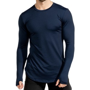 100% Original Factory Sport Apparel -
 High Quality Fitness Clothes Lightweight Training Gym Thumb Hole Long Sleeve T-shirt For Men – AIKA