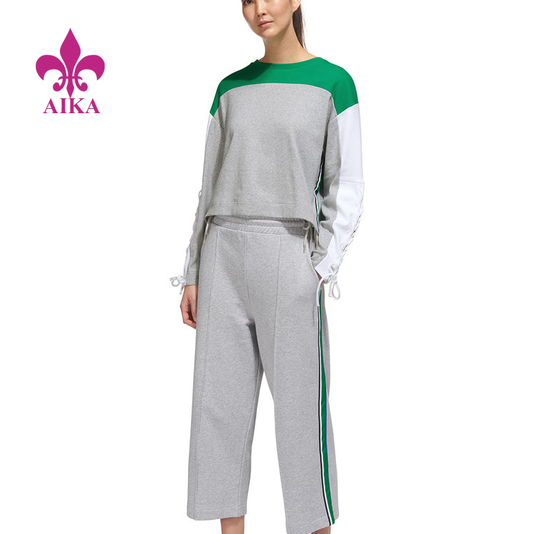 New arrival  women oversize hoodies drawstring sleeves gym fitness wear running pullover sweatshirt