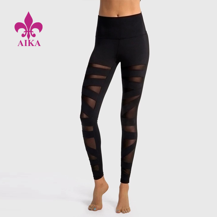 New Apparel Activewear Custom High Waist See-through Fitness Yoga Leggings for Women