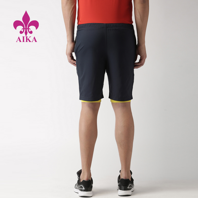 Hot-selling Cotton Men Pants -
High Quality Custom New Basics Men Solid Training Sports Shorts with Inbuild Tights – AIKA detail pictures