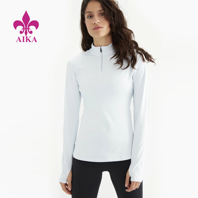 China New Product Custom Tracksuits -
 Custom Sports Wear Thumbhole Sleeves Back Pocket Slim Fit Striking Long Sleeve Top – AIKA