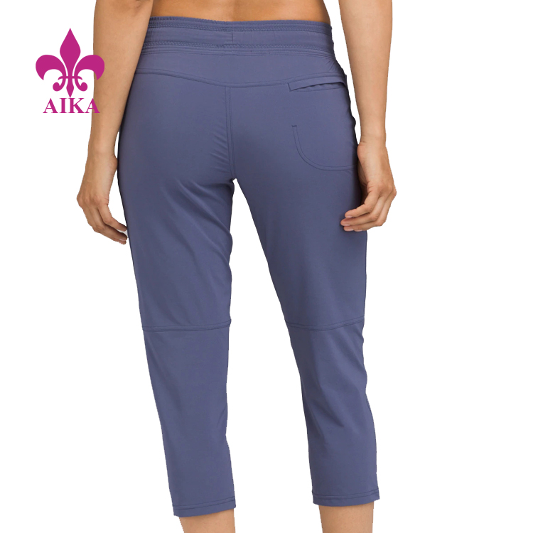 Factory directly Sports Fashion Bra -
China Custom Logo Made Sweat Pants Ladies Gym Joggers Wholesale Women Pants – AIKA detail pictures
