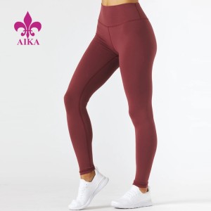 Free sample for Yoga T Shirts -
 Low MOQ High Waist With Back V Seaming Leggings Fitness Gym Yoga Pants For Women – AIKA