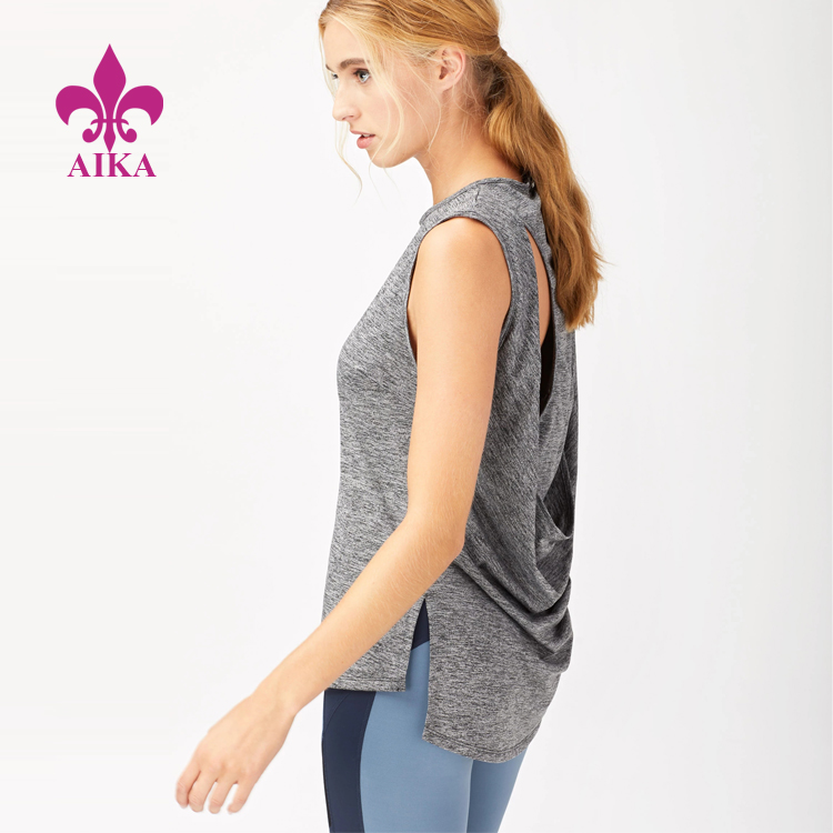 Special Design for Fitness Yoga Pants -
Women Gym Clothes Relaxed Fit Back Cut-Outs Performance Workout Training Tank Top – AIKA detail pictures