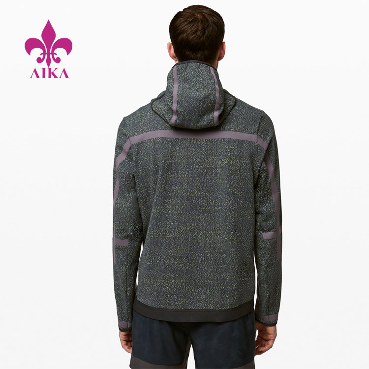Personlized Products Fitness Bottom – Cheap Manufactory Custom Sweat-Wicking Half Zip Hoodie Sweatshirt Tracksuit for Men – AIKA detail pictures