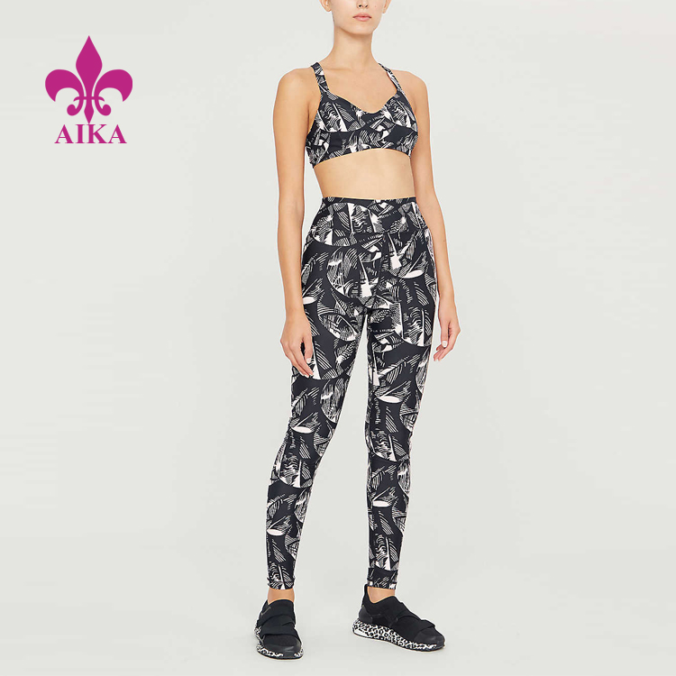 New All-over Floral Print Japanese Forest Shell Bralette Women Sports Yoga Bra