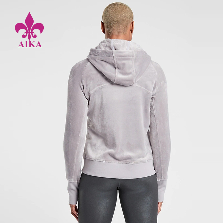OEM Factory for Sports Wear Manufacturer -
Winter Women Sports Wear Keep Warm Comfortable High Neck Gym Hoodie Sweatshirt – AIKA detail pictures