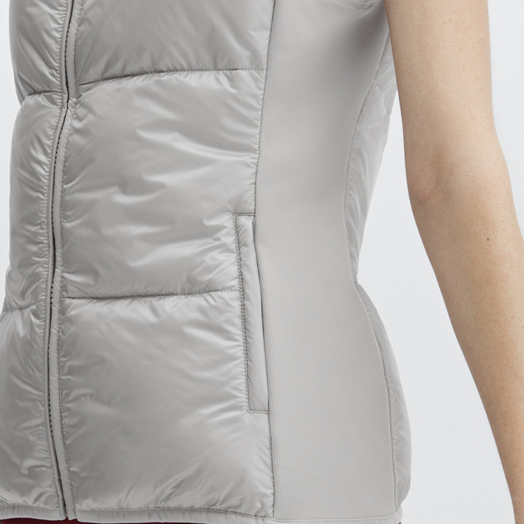 Top Quality Warm Workout Stand Collar Sleeveless Down Vest Jacket For Women detail pictures