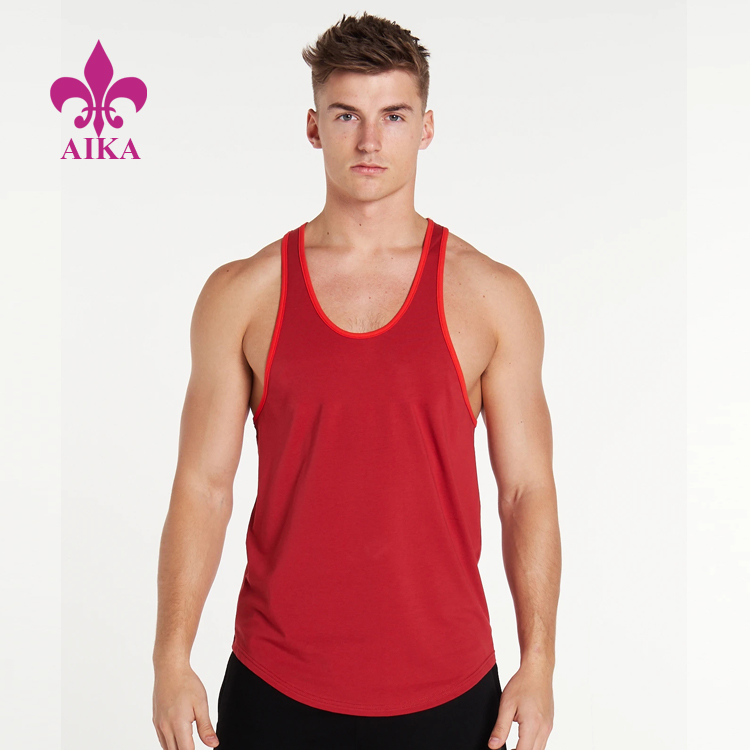 OEM Custom Wholesale Sleeveless Training Clothing Lightweight Polyester Spandex Gym Tank Top