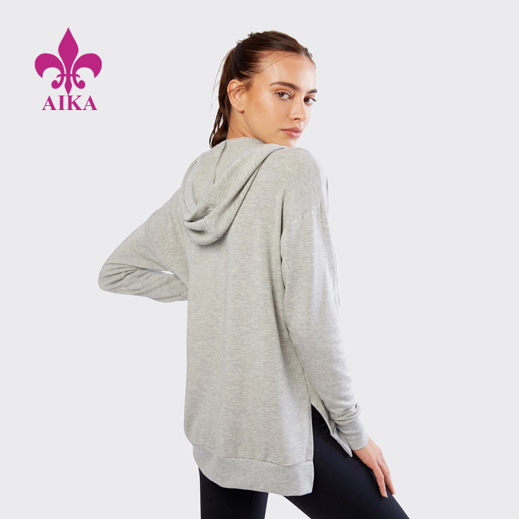 Wholesale Price China Wholesale Track Suits -
Women Sports Wear Relaxed Fit Super Soft Fleece Side Slit Maddie Hoodie Pullover – AIKA detail pictures