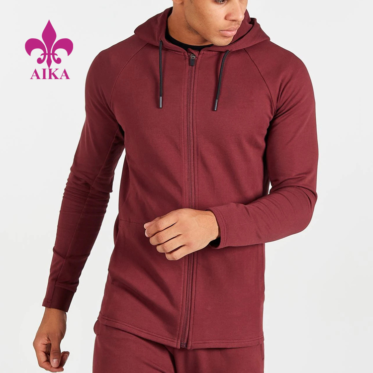 Custom Factory Price Gym Jackets Wholesale Winter  Mens Full Zipper Hoodies