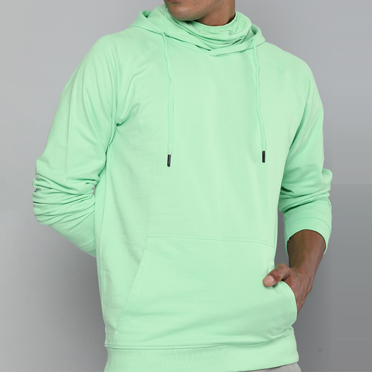 New Fashion Style Long Sleeve Sweatshirt Gym Hoodie For Men With Kangaroo Pocket detail pictures
