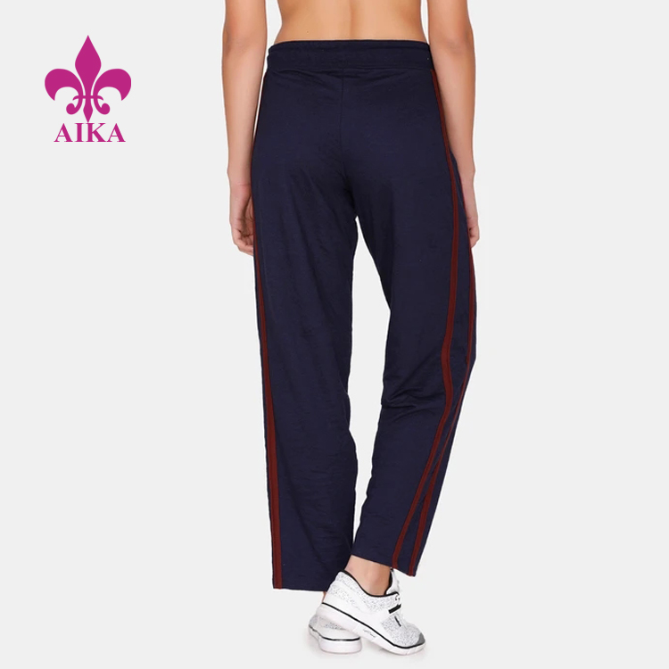 Wholesale Price Womens Active Wear -
Wholesale Custom Plain Stripe Regular Fit Track Pants Women Sports Yoga Joggers – AIKA detail pictures