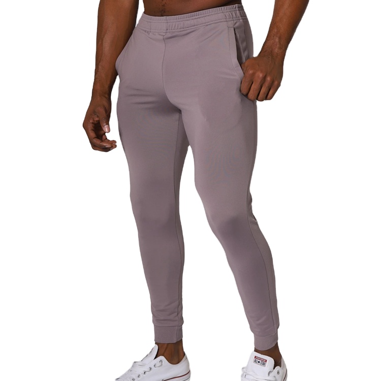 Factory Price Tight Fit Polyester Spandex Stretchable Custom Logo Athletic Jogger For Men detail pictures
