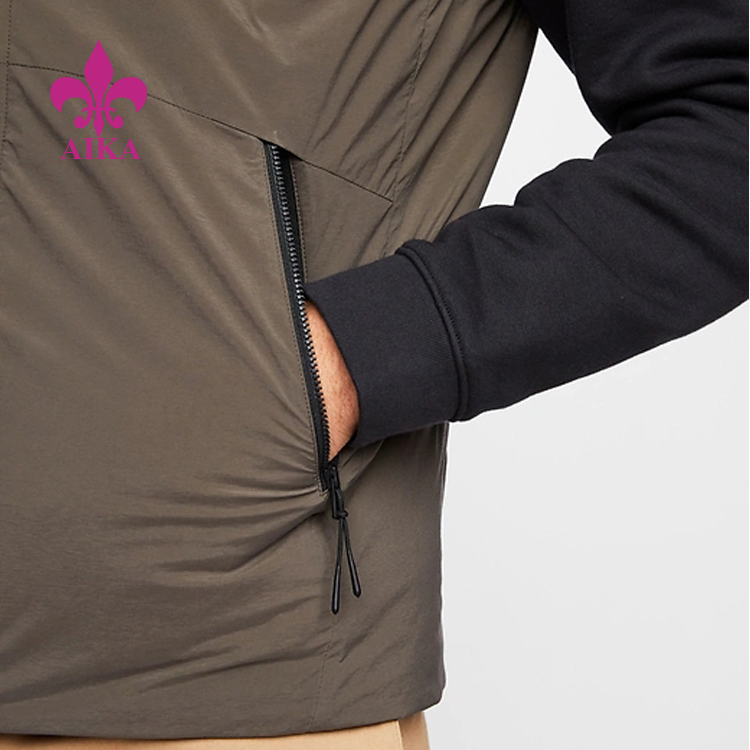 New Fashion Design Cheap Wholesale Men Active Wear Keep Wram Train Vest Sleeveless Jacket