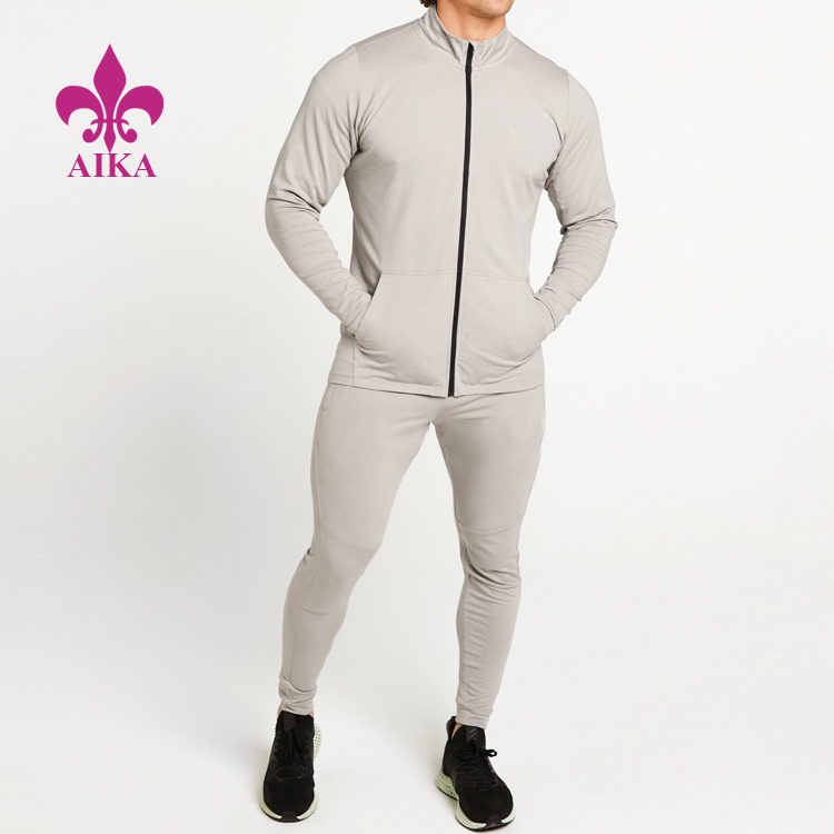 Factory Made Lightweight Regular Fitted Workout Zip Pocket Jogger Sports Mens Tracksuits