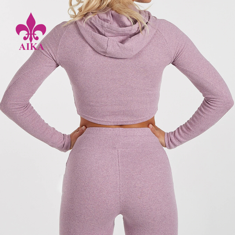 Factory making Sweatshirts Supplier -
Sexy Design Training Sports Wear Blank Hollow Out Crop Hoodies For Women – AIKA detail pictures