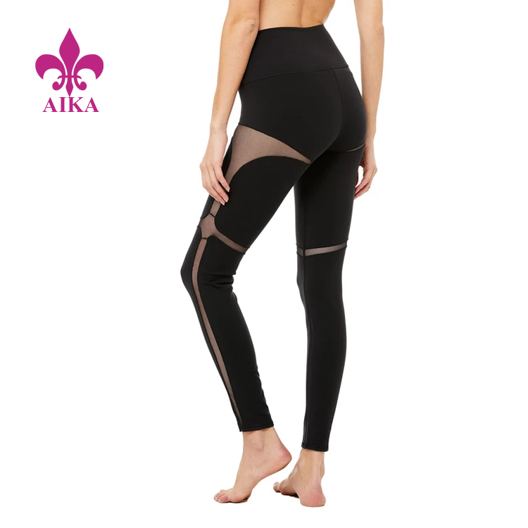 Wholesale Price Womens Active Wear -
Yoga Sports Wear Breathable Mesh Detail High Waist Sports Leggings for Women – AIKA detail pictures