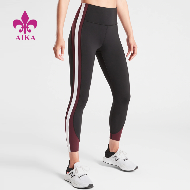Custom Colors Panel High Waisted Fitness Gym Tights Women Yoga Legging Pants