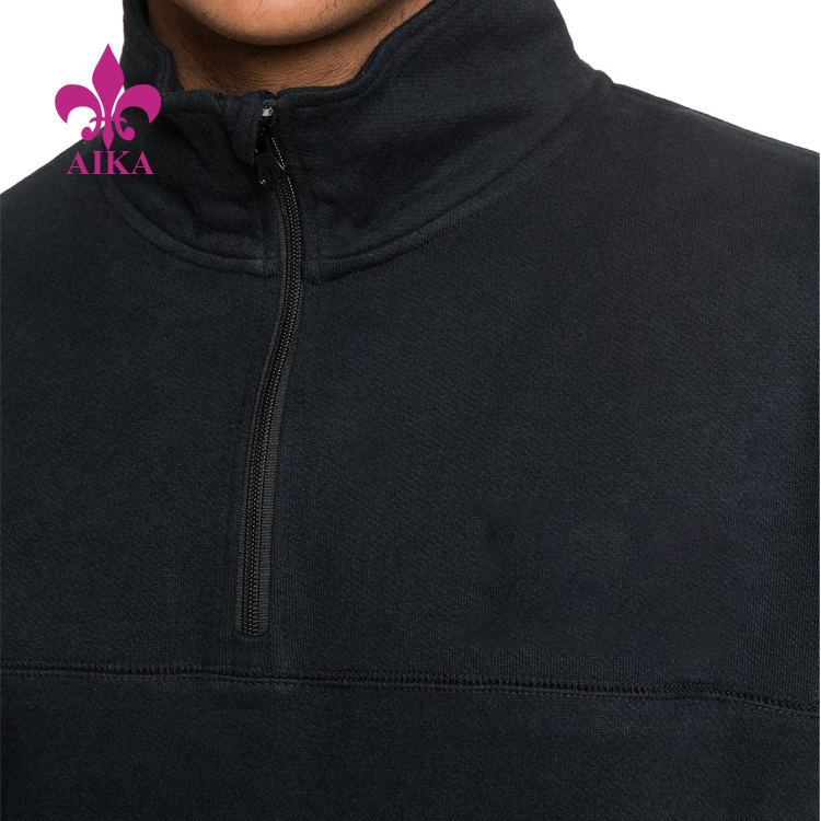 Cheap price Customized Cotton Polyester Joggers -
Wholesale Custom New Casual Desgin High Collar Half Zip Warmth Men Sports Sweatshirt – AIKA detail pictures