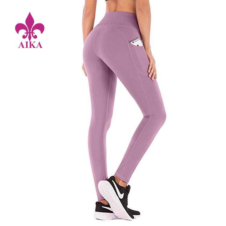 Cheap Wholesale Custom High Waist Compression Slim Fitness Women Yoga Leggings